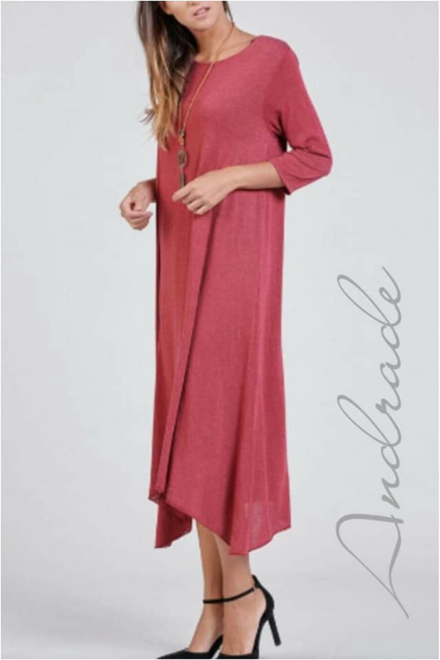 Vestido punto mujer asimétrico - Imagen 6