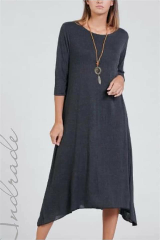 Vestido punto mujer asimétrico - Imagen 7