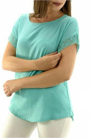 Blusa mujer con puntilla en mangas - Imagen 2