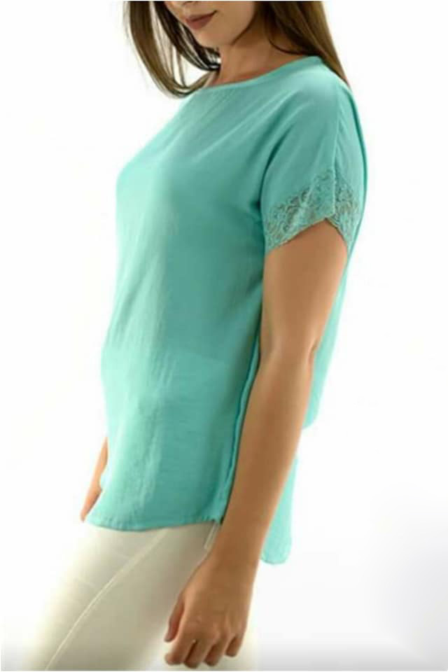 Blusa mujer con puntilla en mangas - Imagen 3