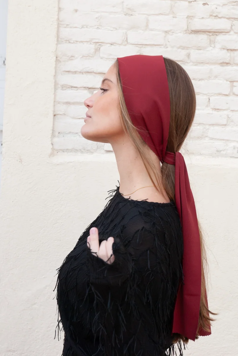 Bandana Boho vino - Imagen 4
