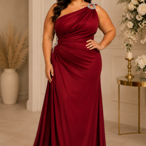 Vestido Asimétrico Sirena Seda Curvy