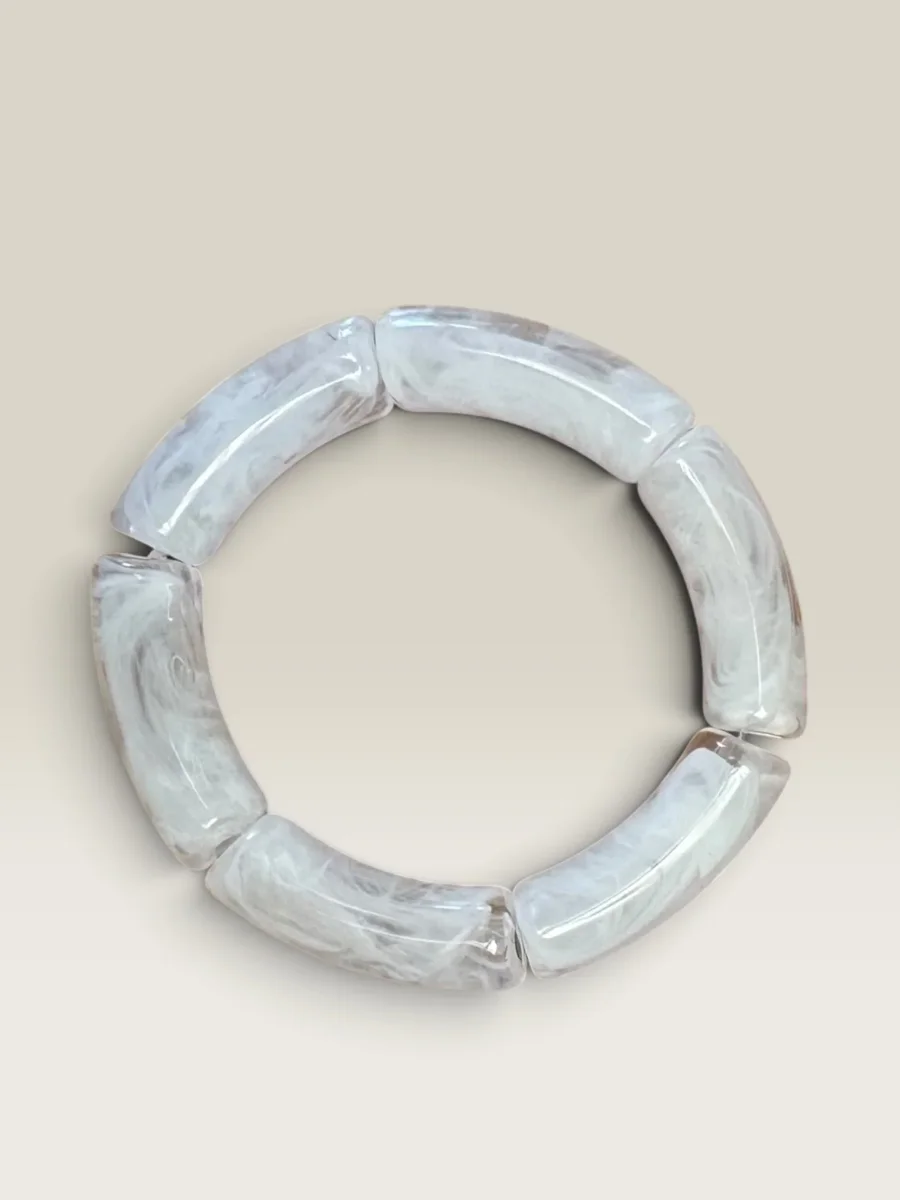 Pulsera Puzzle blanco y gris - Imagen 3