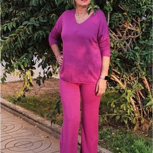 Pantalón punto fino mujer