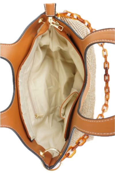 Bolso de mano mujer rafia - Imagen 4