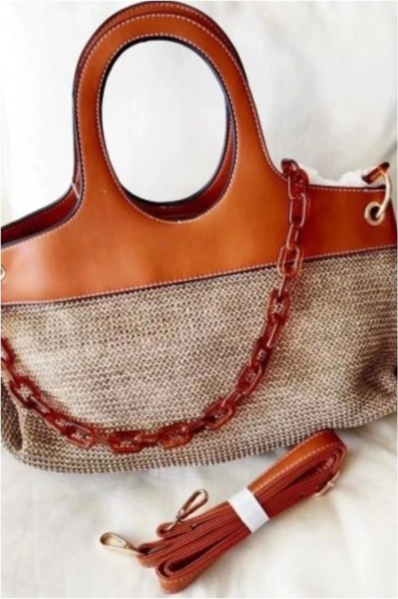 Bolso de mano mujer rafia - Imagen 3