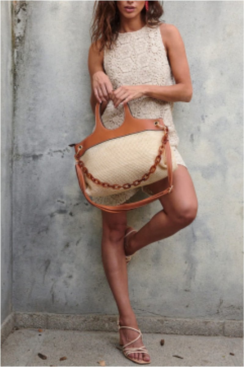 Bolso de mano mujer rafia - Imagen 5