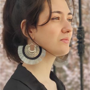 Pendientes mujer flecos colores