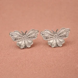 Cubrebotones Mariposas plateadas