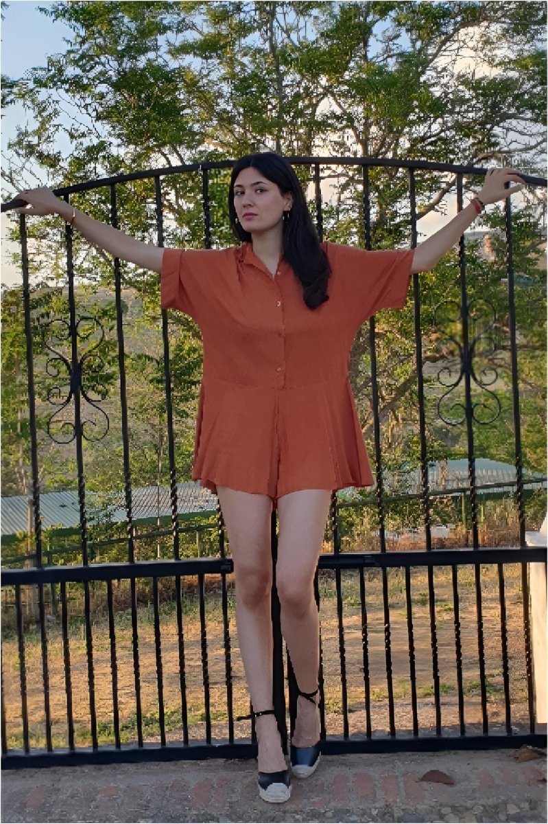 Mono camisero mujer corto - Imagen 5
