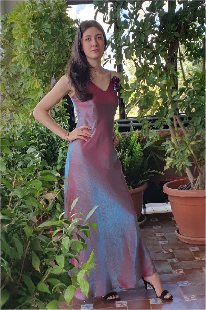 Vestido largo mujer tornasol - Imagen 3
