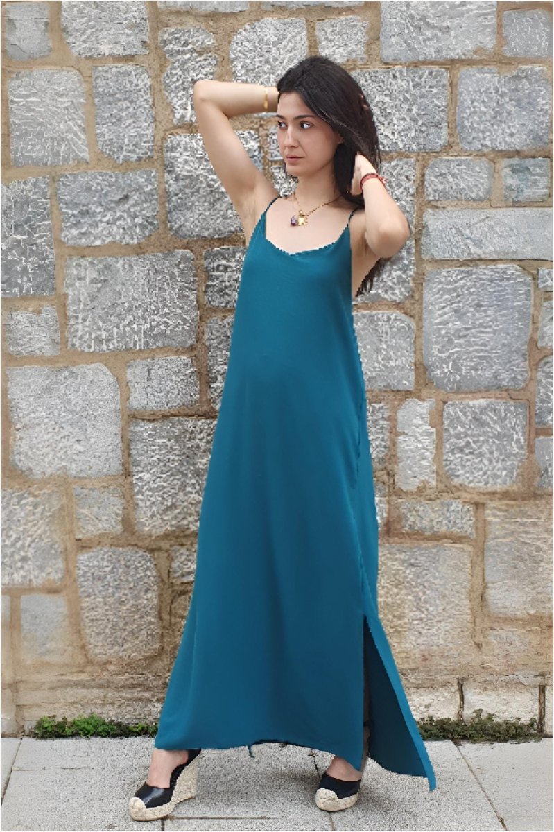 Vestido mujer largo tirantes - Imagen 8