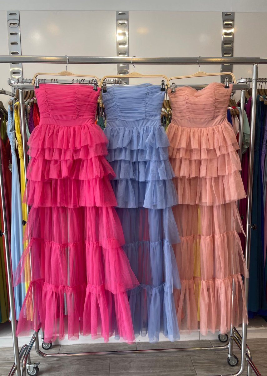 Vestido Tul Volantes Asimétrico - Imagen 7