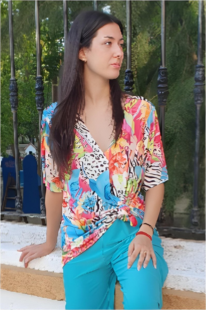 Blusa mujer talla grande punto frío - Imagen 6