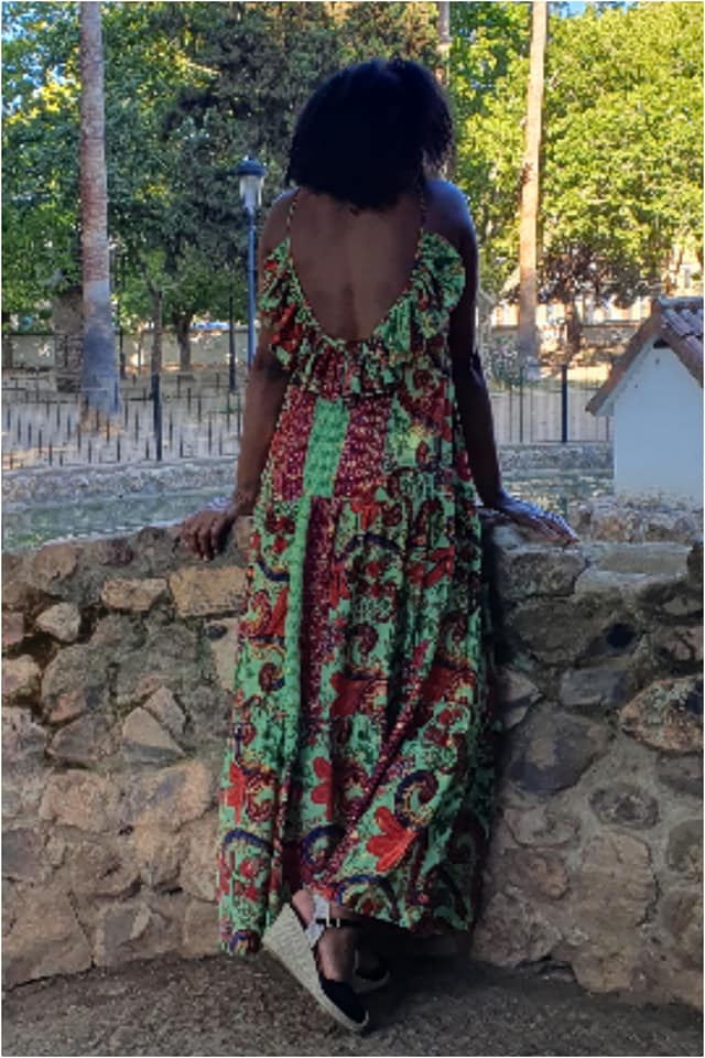 Vestido mujer estampado seda - Imagen 3