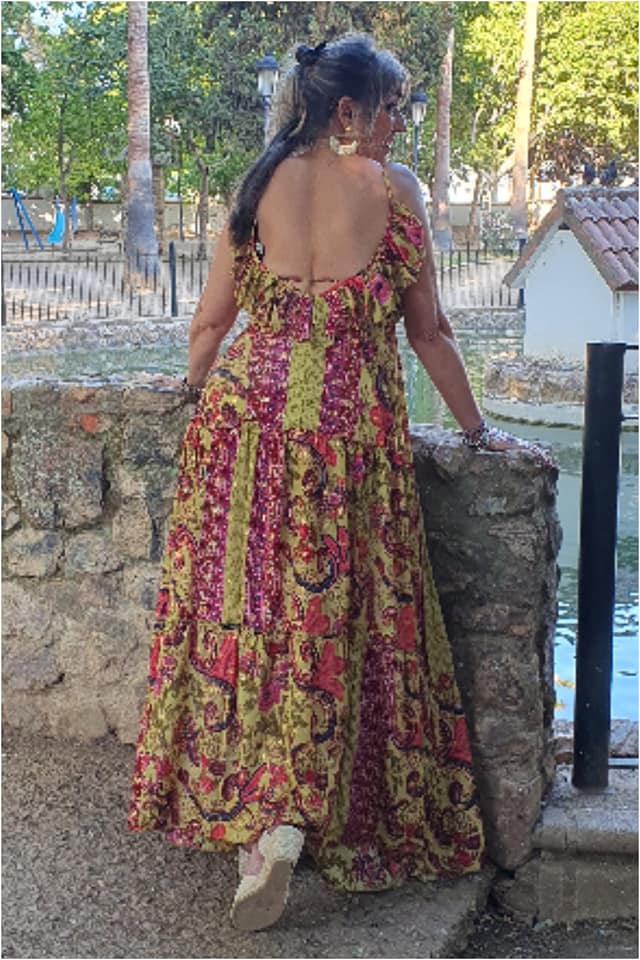 Vestido mujer estampado seda - Imagen 5