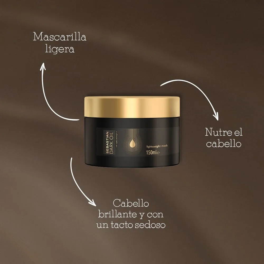 SEBASTIAN Dark Oil Lightweight Mask 150 ml - Imagen 3
