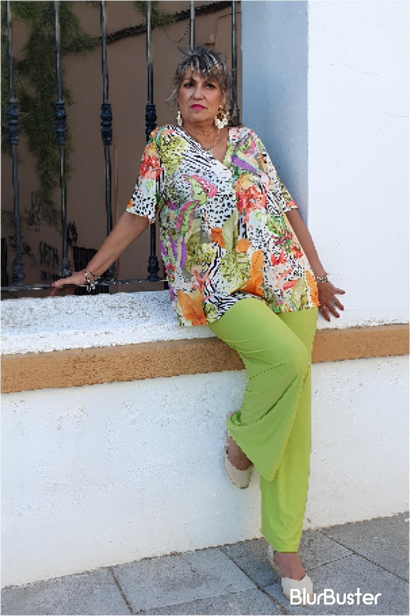Blusa mujer talla grande punto frío - Imagen 5