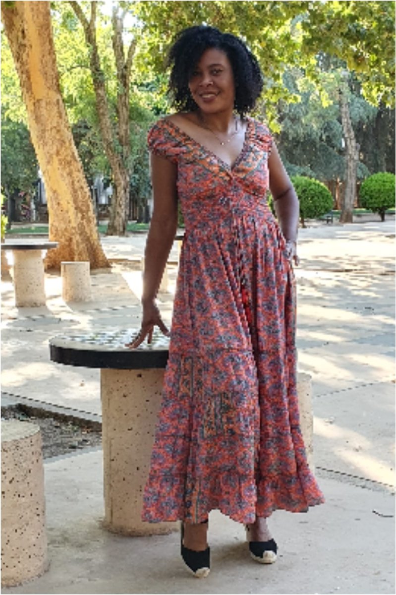 Vestido mujer largo seda - Imagen 4