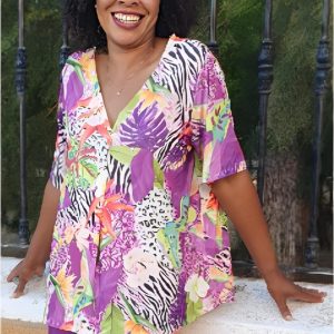 Blusa mujer talla grande punto frío