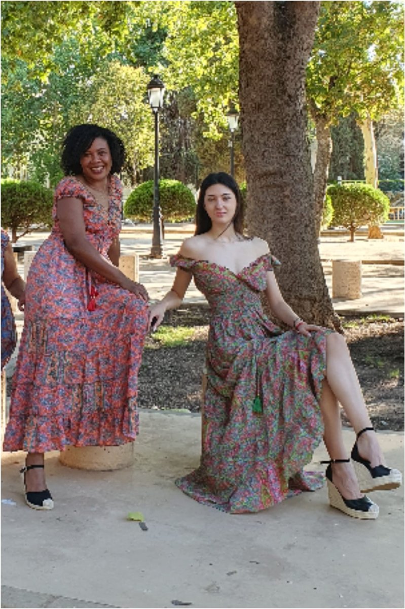 Vestido mujer largo seda - Imagen 2