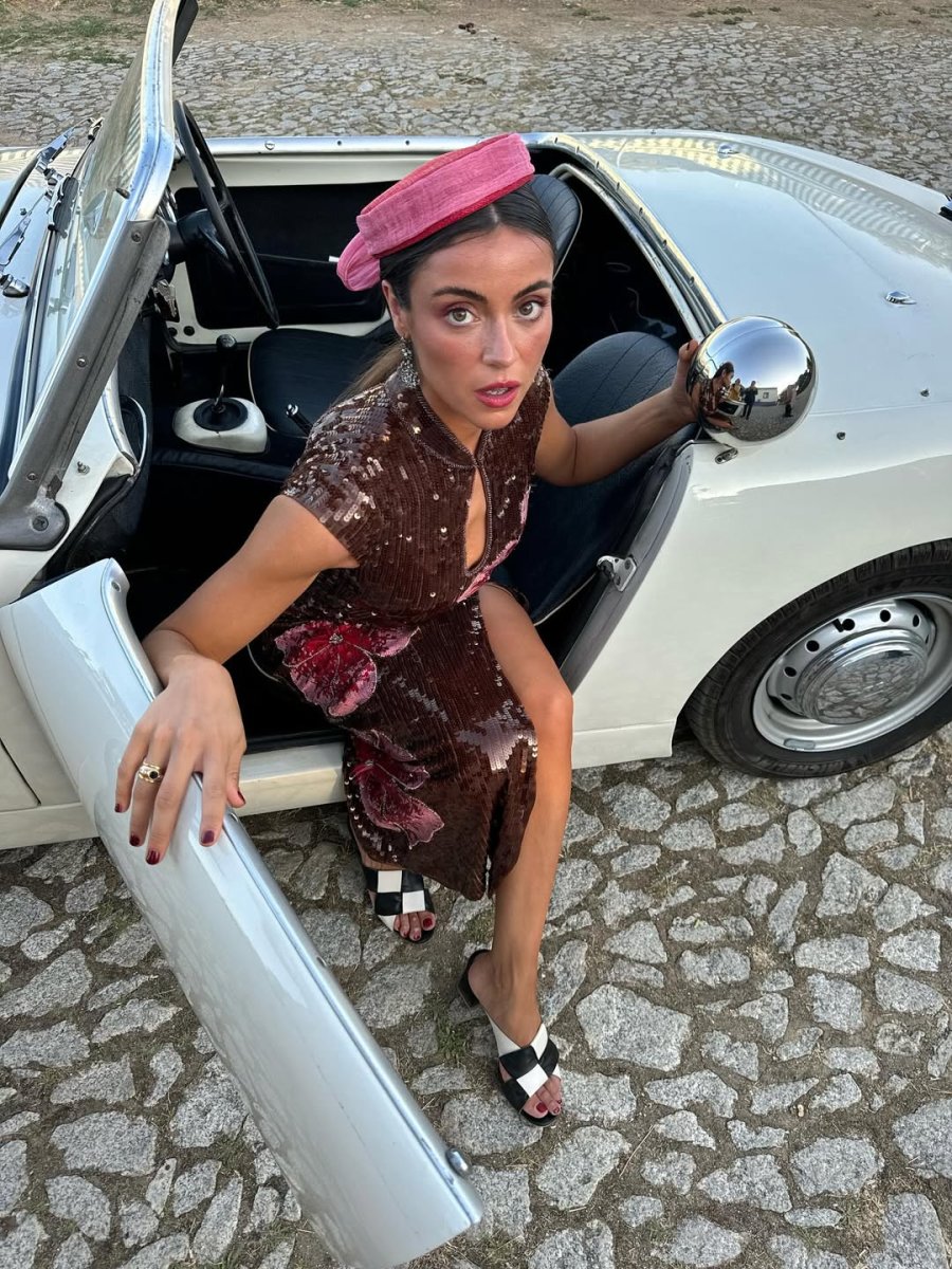 Tocado Paola coral - Imagen 3
