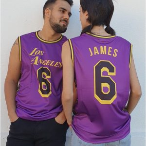 Camiseta unisex baloncesto morada