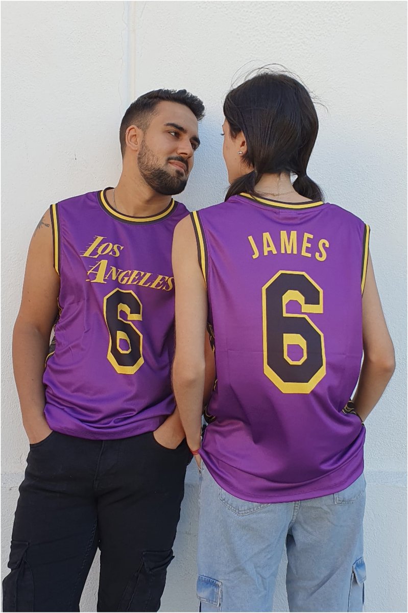 Camiseta unisex baloncesto morada - Imagen 2