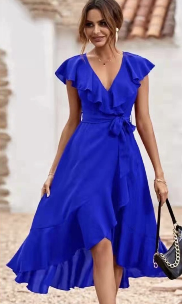 Vestido Volantes Abertura - Imagen 6