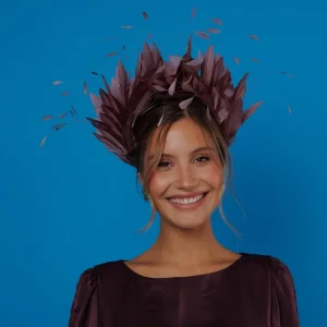 Diadema Avestruz nude oscuro