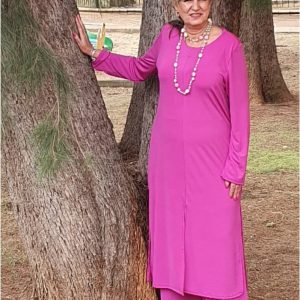 Elegante conjunto mujer punto seda