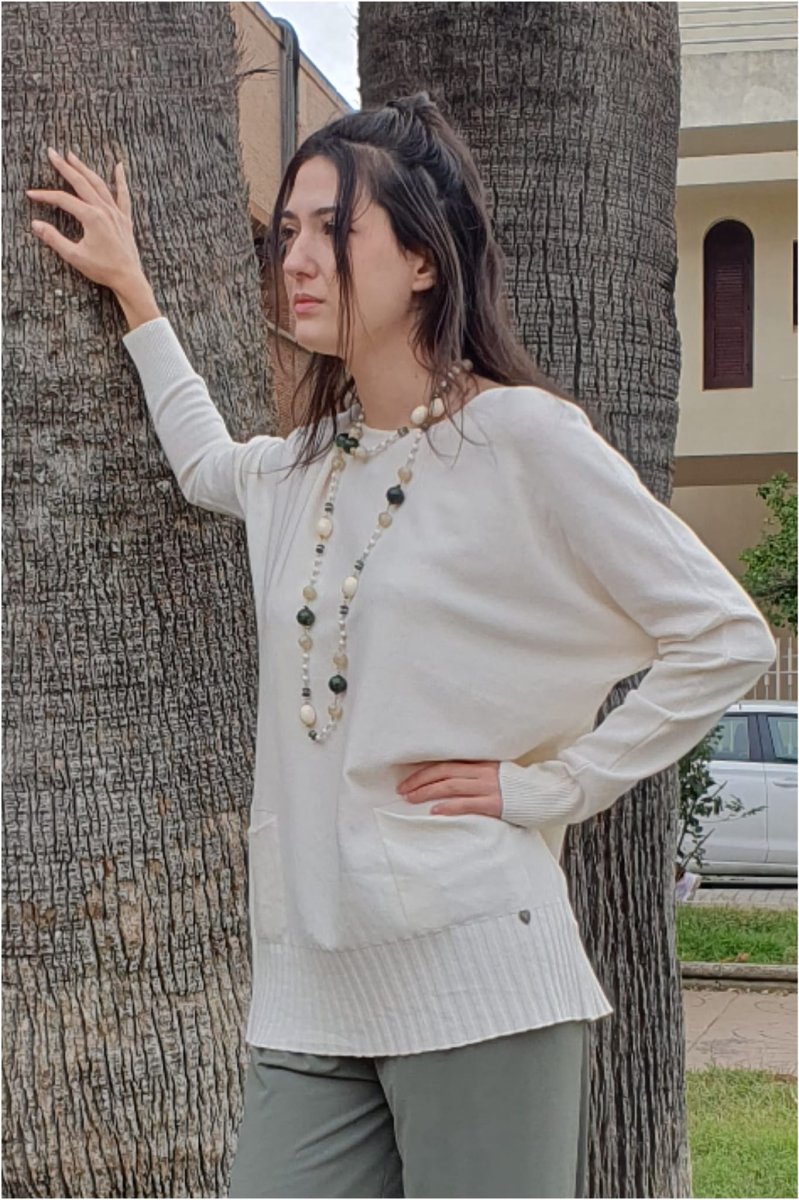 Jersey mujer con bolsillos de talla grande - Imagen 3