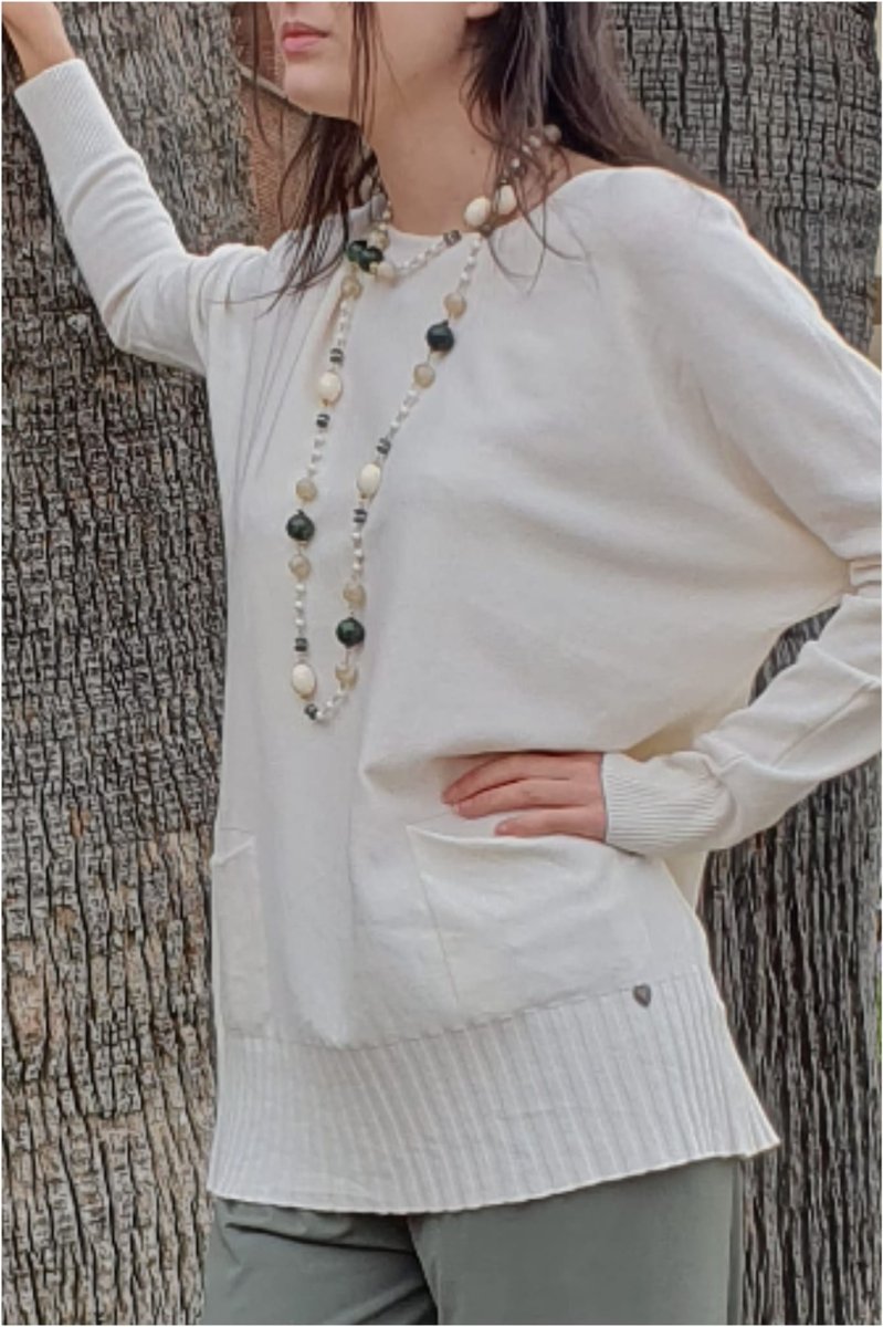 Jersey mujer con bolsillos de talla grande - Imagen 2