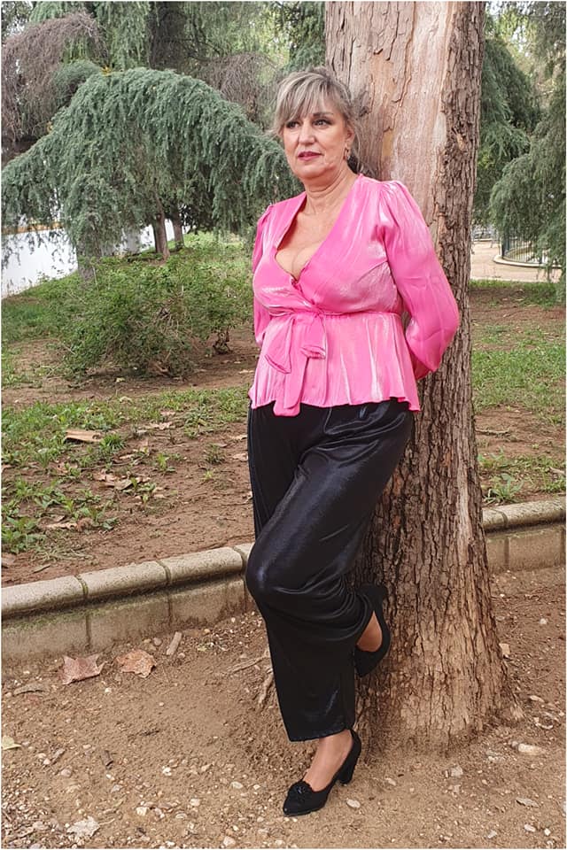 Blusa mujer cruzada con brillo - Imagen 3