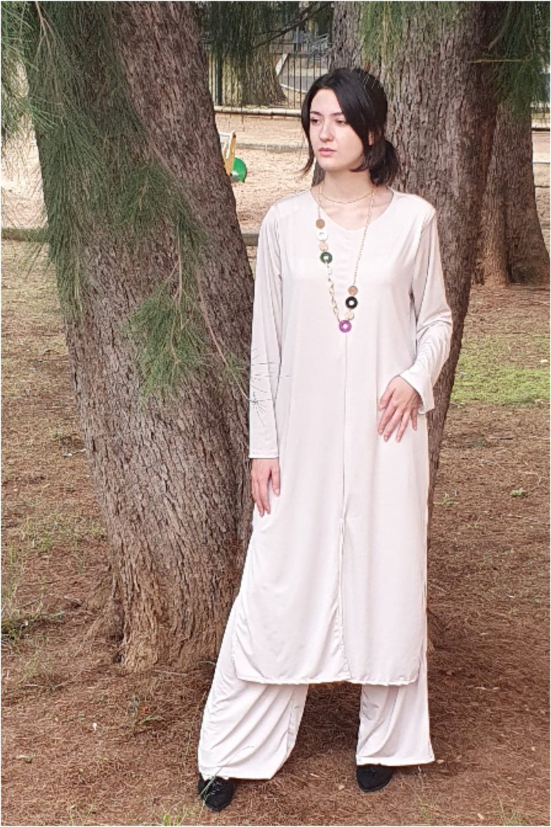 Elegante conjunto mujer punto seda - Imagen 3