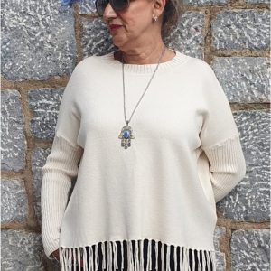 Jersey mujer con flecos