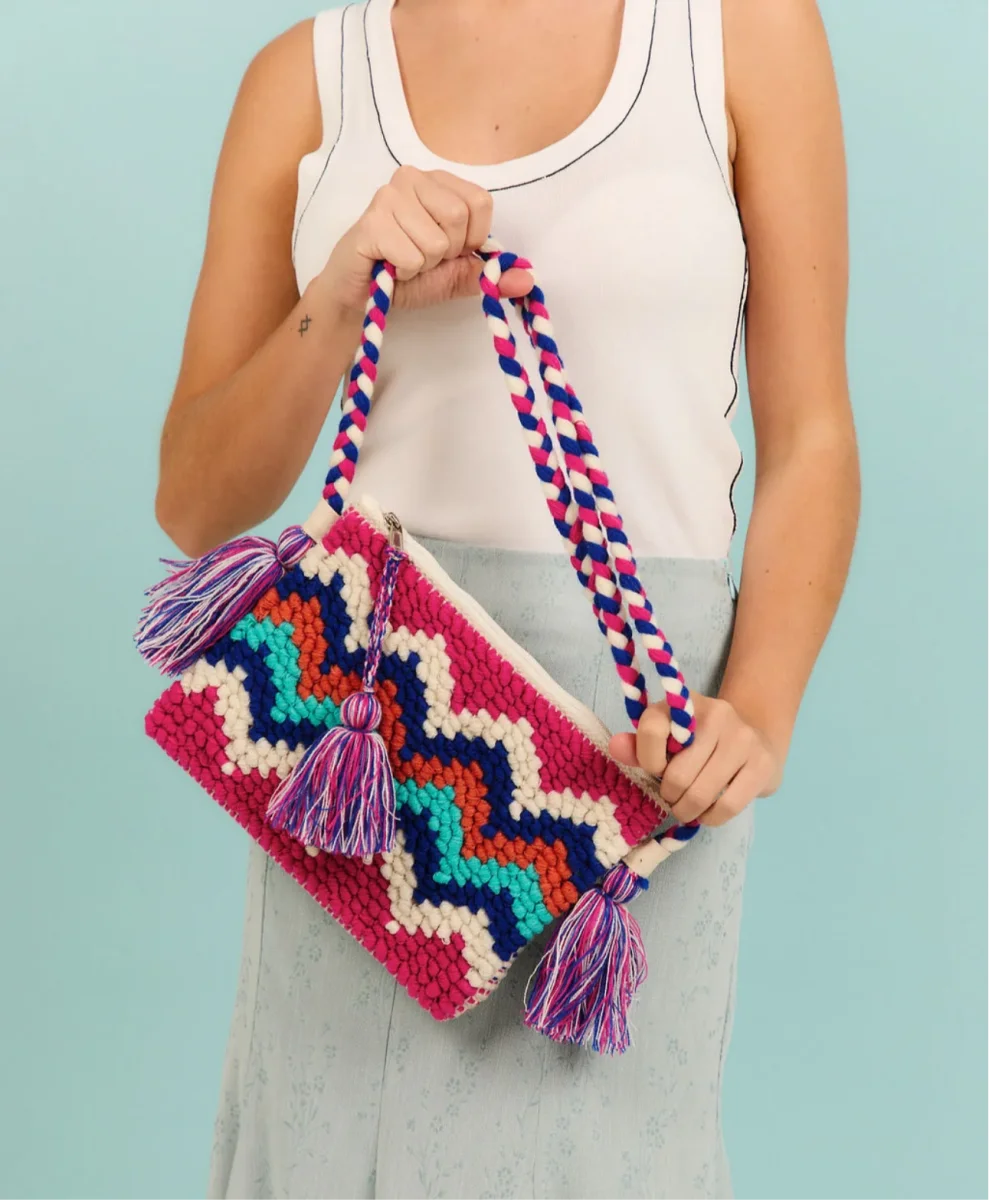 Bolso Bohol azul y rosa - Imagen 2
