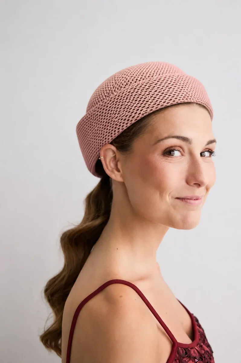 Casquete Marina rosa