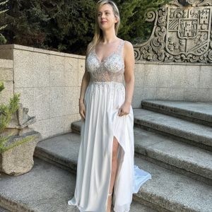 Vestido Novia Princesa transparencias