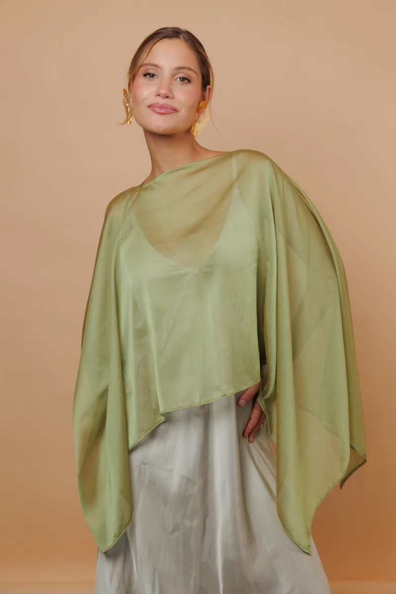 Capa seda Verde Lima - Imagen 2