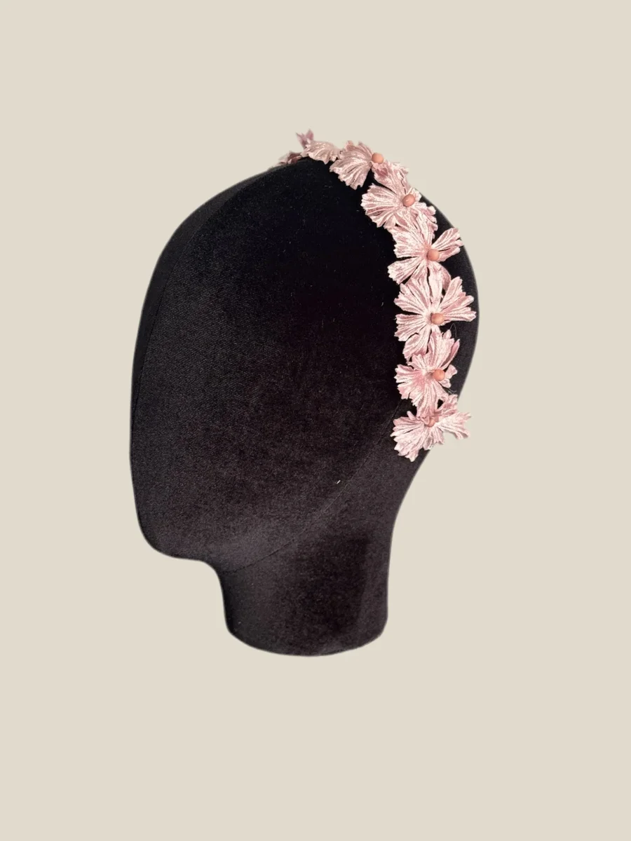 Diadema Margarita rosa claro mini - Imagen 2
