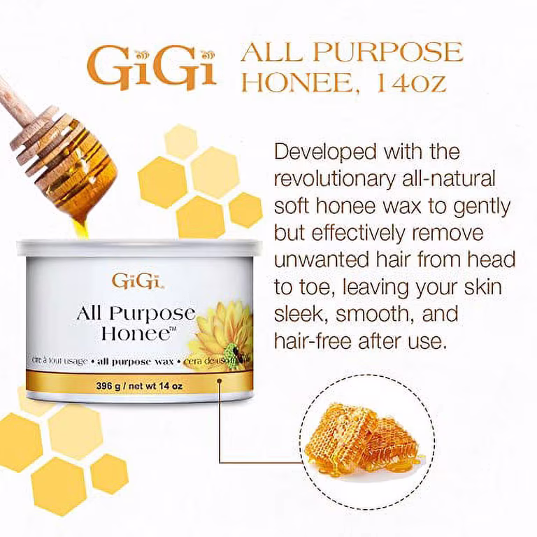 GiGi Miel Todo Propósito (All Purpose Honey Wax) 14 oz - Imagen 3