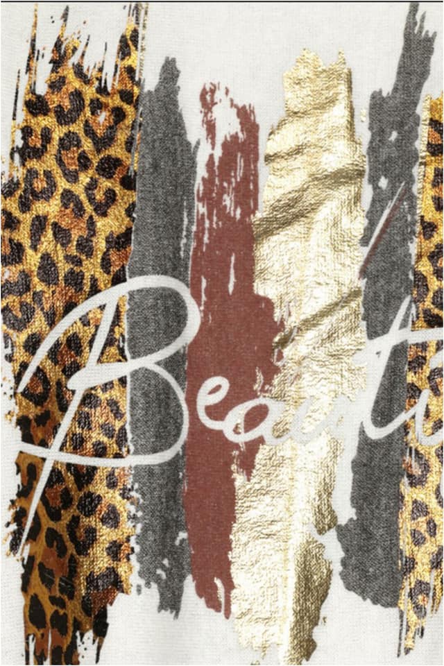 Jersey mujer punto con detalle animal print - Imagen 3