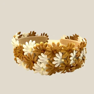 Diadema Chiribita blanca y mostaza