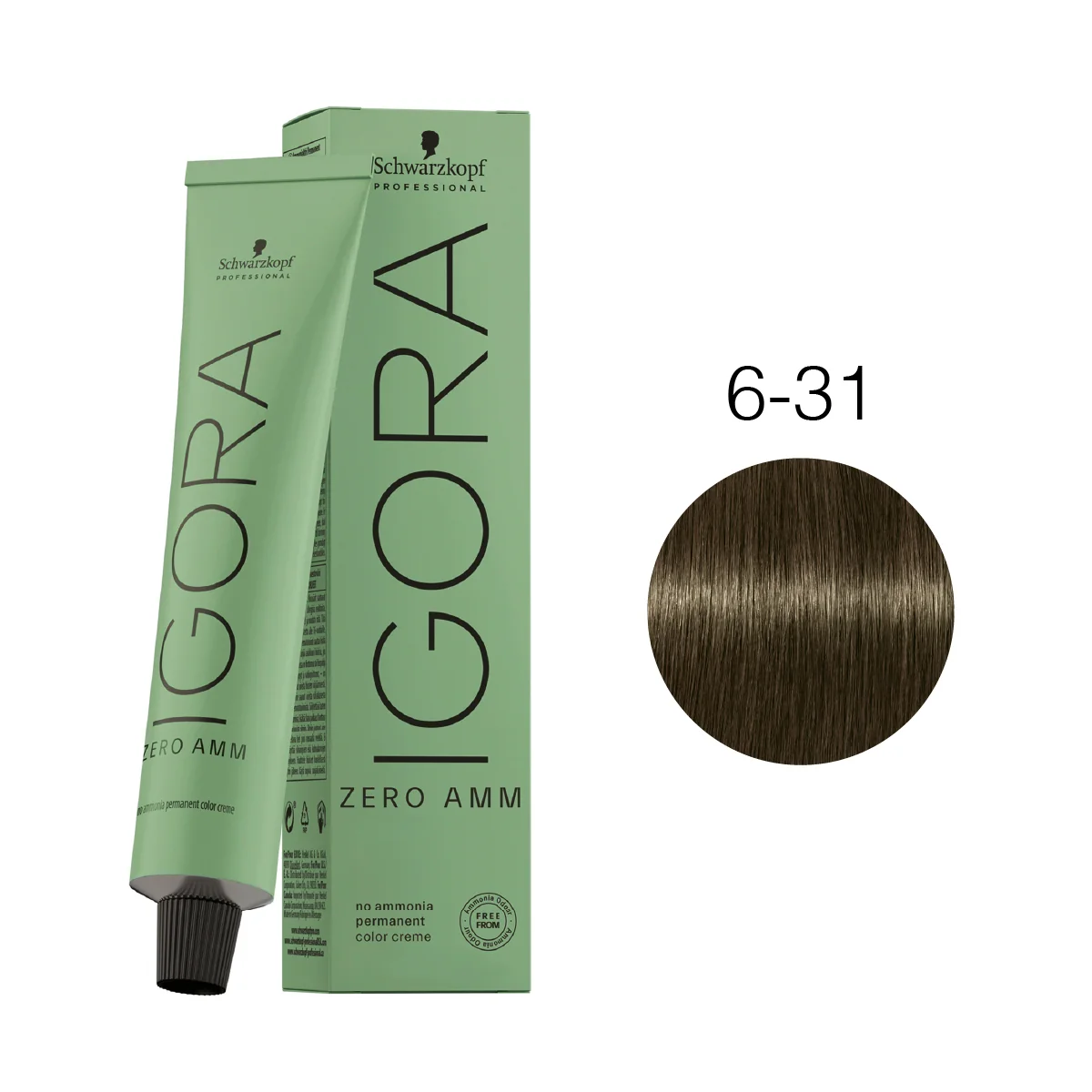 IGORA ROYAL ZERO AMM 6-31 Rubio Oscuro Mate Ceniza – 60 g - Imagen 2
