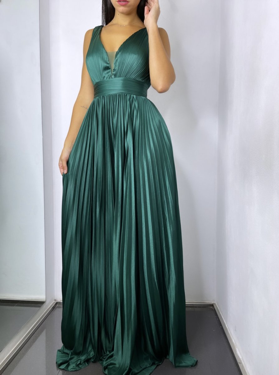Vestido Seda Plisado - Imagen 4