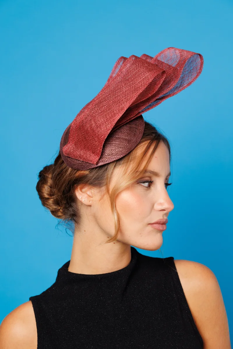 Tocado Pleat vino - Imagen 2