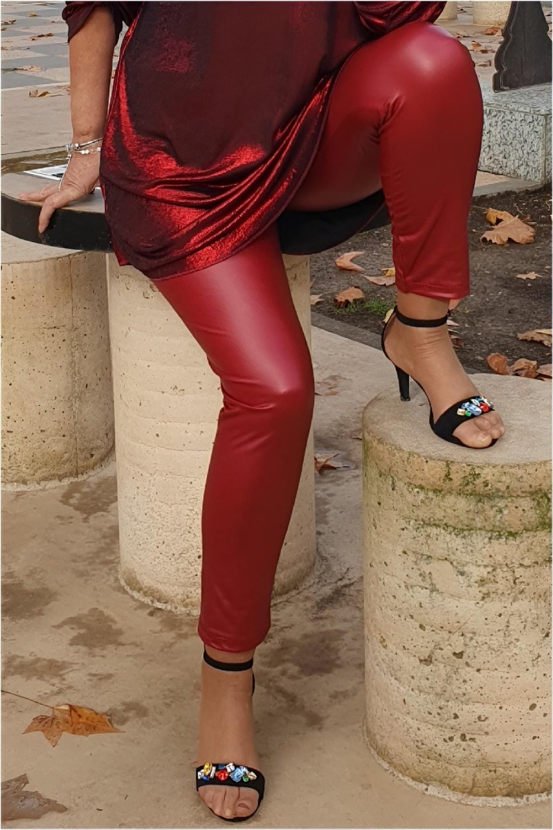 Mallas mujer símil piel talla grande - Imagen 3