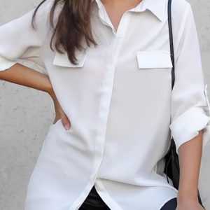 Camisa blanca mujer viscosa