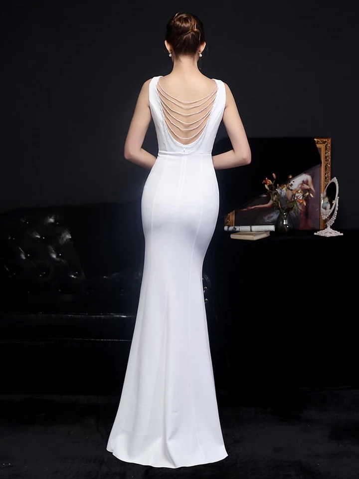 Vestido Novia Sirena Transparencia - Imagen 4
